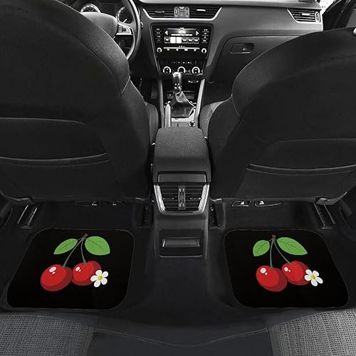 Miniatura 2 de Tomeusey Cherry - 4 alfombrillas universales para automóvil, para SUV, furgoneta y camión, sedán, forro universal delantero y trasero, protección