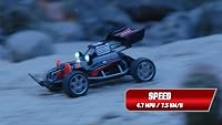 Nikko Night Panther távirányítós terepjáró buggy, 7,5 km/h sebesség, 2,4 GHz irányítás, 1:18 méretarány, 6+ éves gyerekeknek, piros-fekete 4