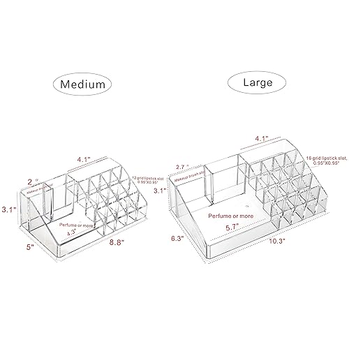Miniatura 3 de Cq acrylic Organizador de maquillaje transparente para el cuidado de la piel, vitrinas de cosméticos para joyas, accesorios para el cabello, brillo