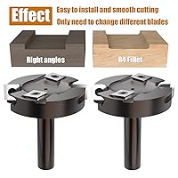 Vista 2 de CNC aplanamiento ranurado parte inferior limpieza Router Bit, 1/2 Shank, 2-1/2 pulgadas de diámetro de corte, 1/2 espesor de corte