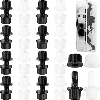 BBTO 16 Pairs Nylon License Plate Bolts Screws for Motorcycle and Bike