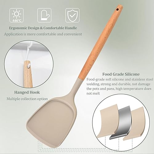 Miniatura 4 de Juego de cuchillos de cocina profesionales de 10 piezas con bloque universal de cuchillos, herramientas de cocina antiadherentes resistentes al