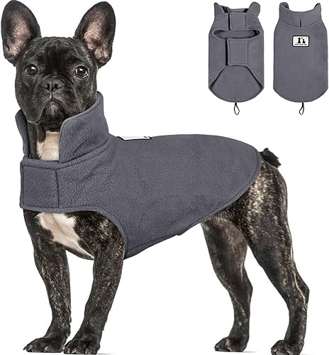 Miniatura 9 de DENTRUN - Abrigo de forro polar para perros en invierno resistente al viento chaqueta reflectante para mascota chaleco para perro para razas de