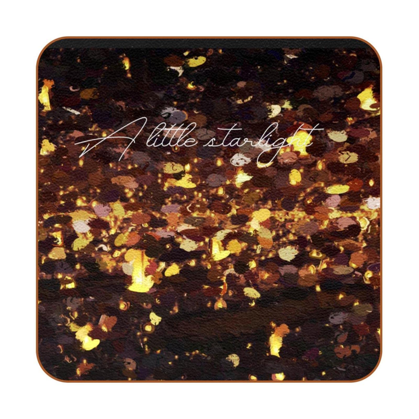 Sous-verres peinture à l'huile antidérapants au fini artistique de forme carrée