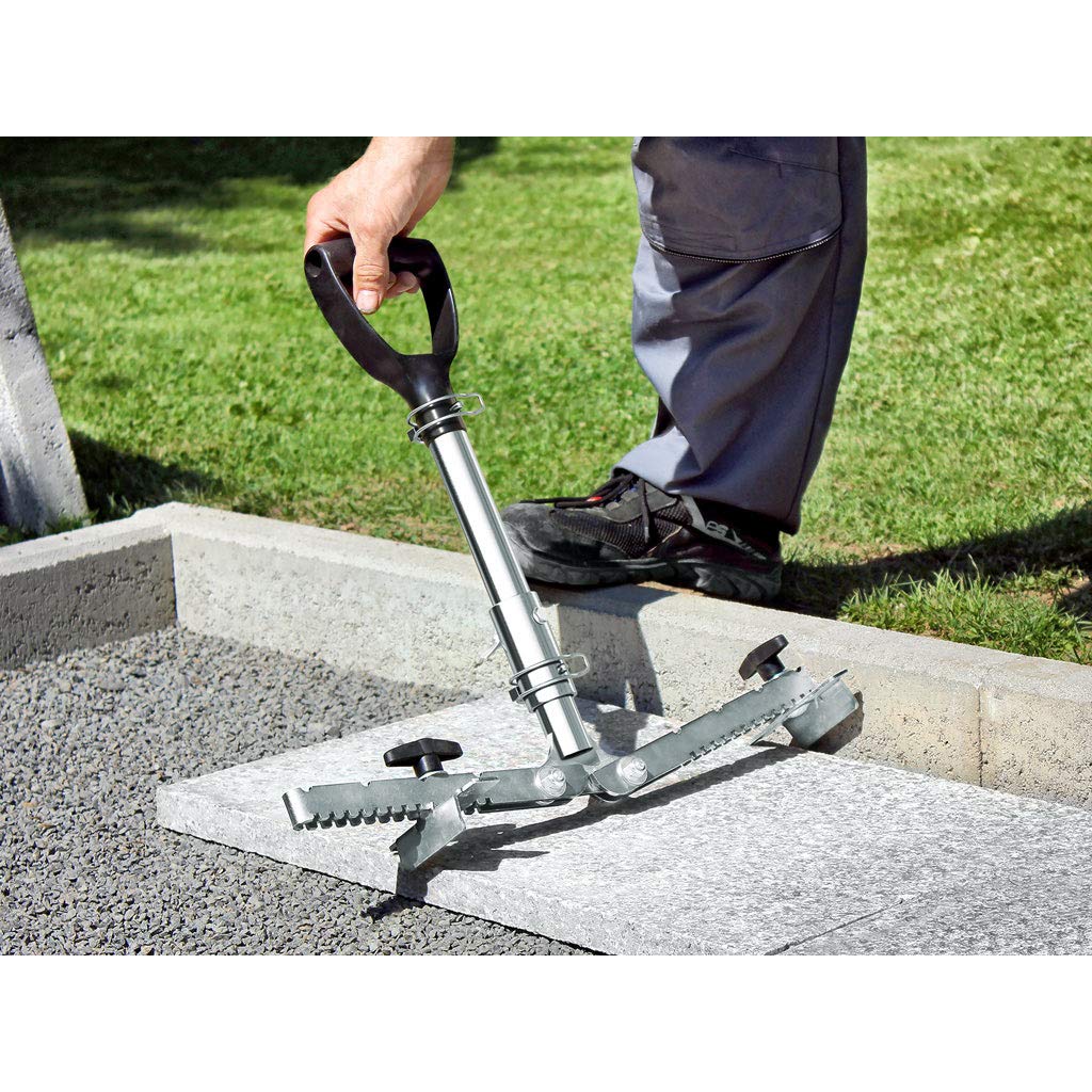 LANGFIT® Zubehör - Verlängerungs-Set 40cm für Plattenheber mit normalem Griff - Schonend für Rücken und Hüfte! Tragkraft bis 60kg - Made in Germany - MS-PH-VS400