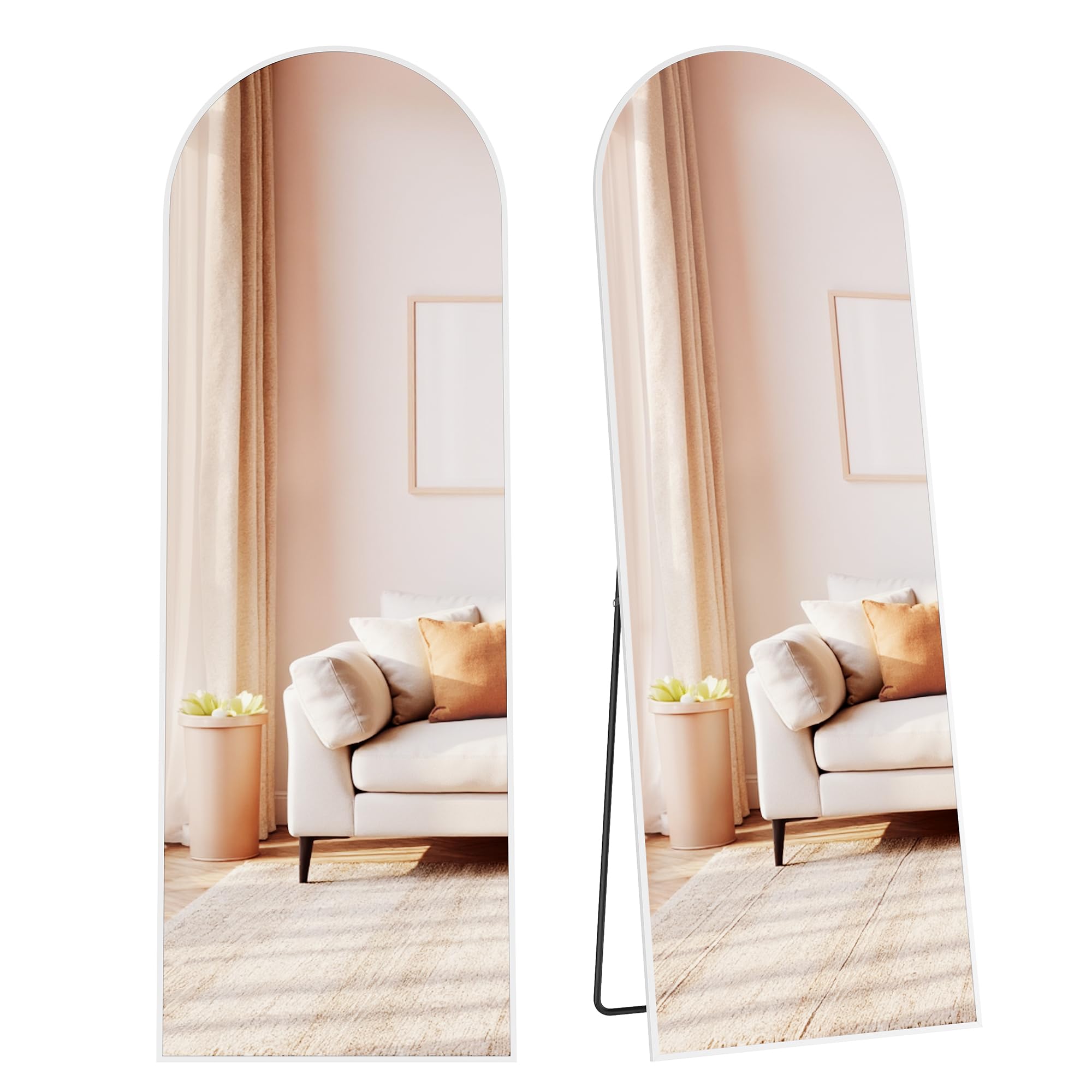 SONGMICS Full-Length Arch Mirror standing in a room