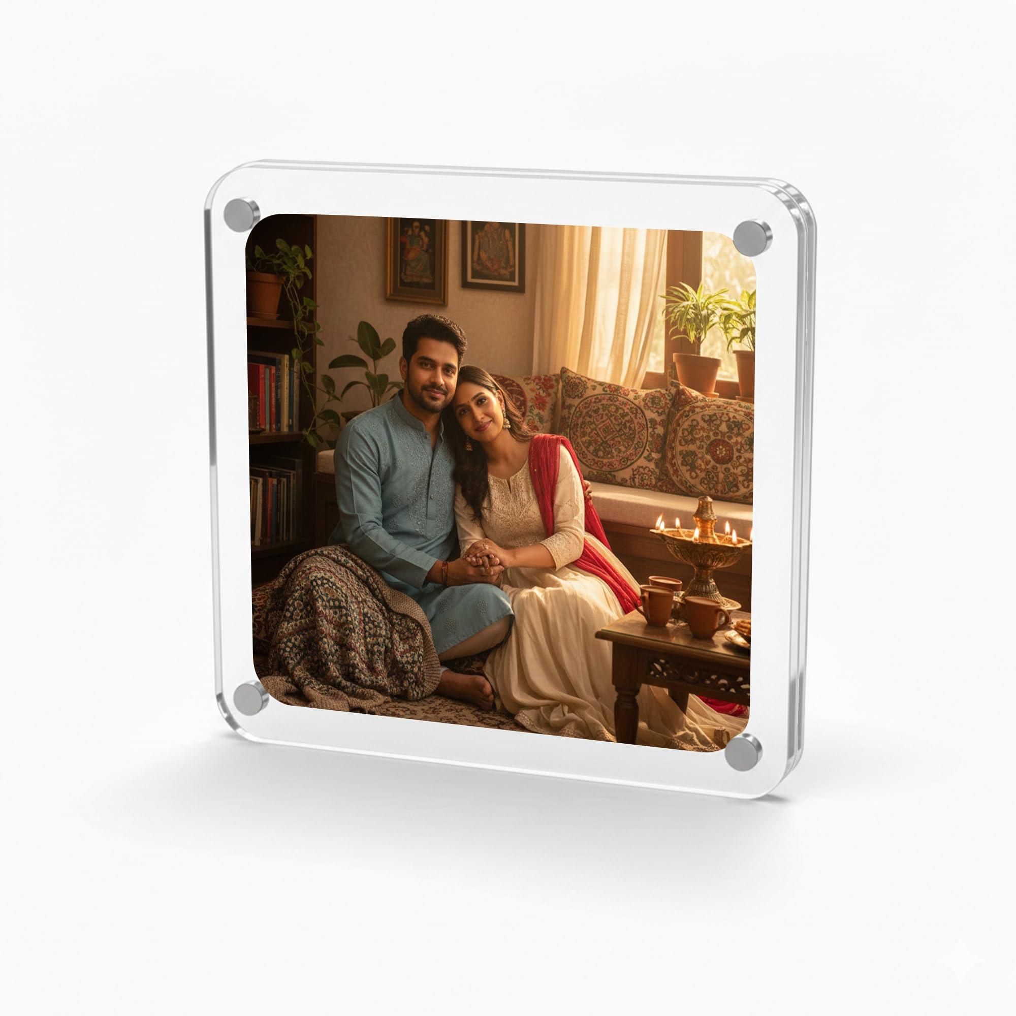 FIVE KRAFT Acrylic Magnetic Polaroid Photo Frame | Crystal Clear
