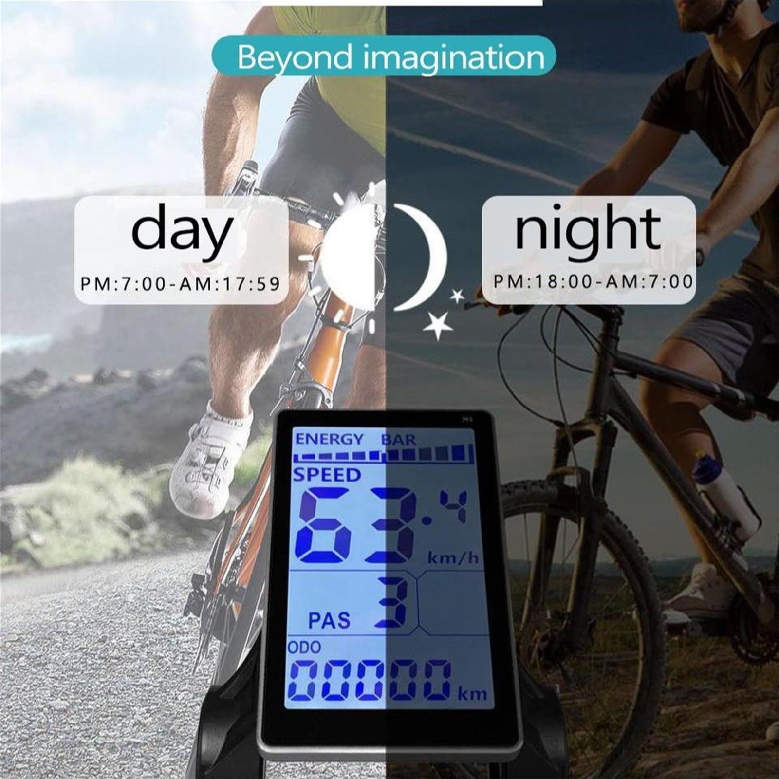 Pantalla para Ebike, Pantalla De Bicicleta Eléctrica M5 con Cable, Velocímetro