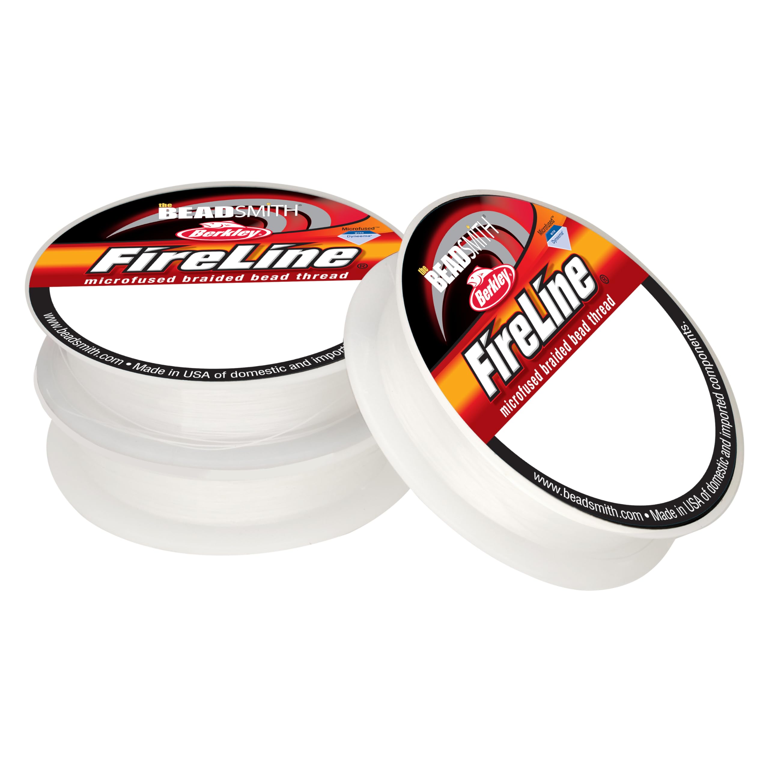 The Beadsmith Fireline by Berkley – Micro-Fused Braided Thread – 3-Pack, Crystal Color, 4lb., 6lb., & 8lb. Test, 15 Yard Spools – Super Strong Stringing Material for Jewelry Making and Bead Weaving…