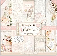 Vista 1 de Stamperia Papel para álbumes de recortes, multicolor, paquete de 10