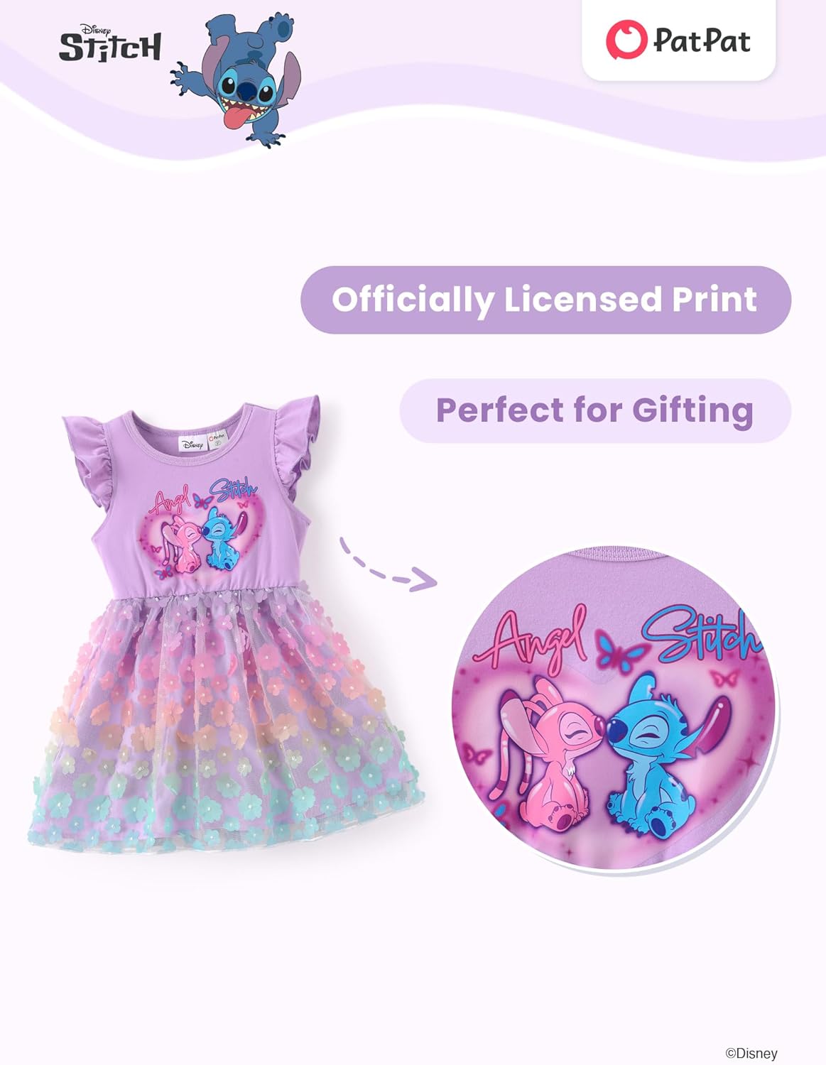 Disney Frozen Elsa Princess Cinderella Ariel Jasmine Rapunzel Baby/Toddler Dress, Ruffle Long-Sleeve Mesh Overlay Tulle Dress - Image 2