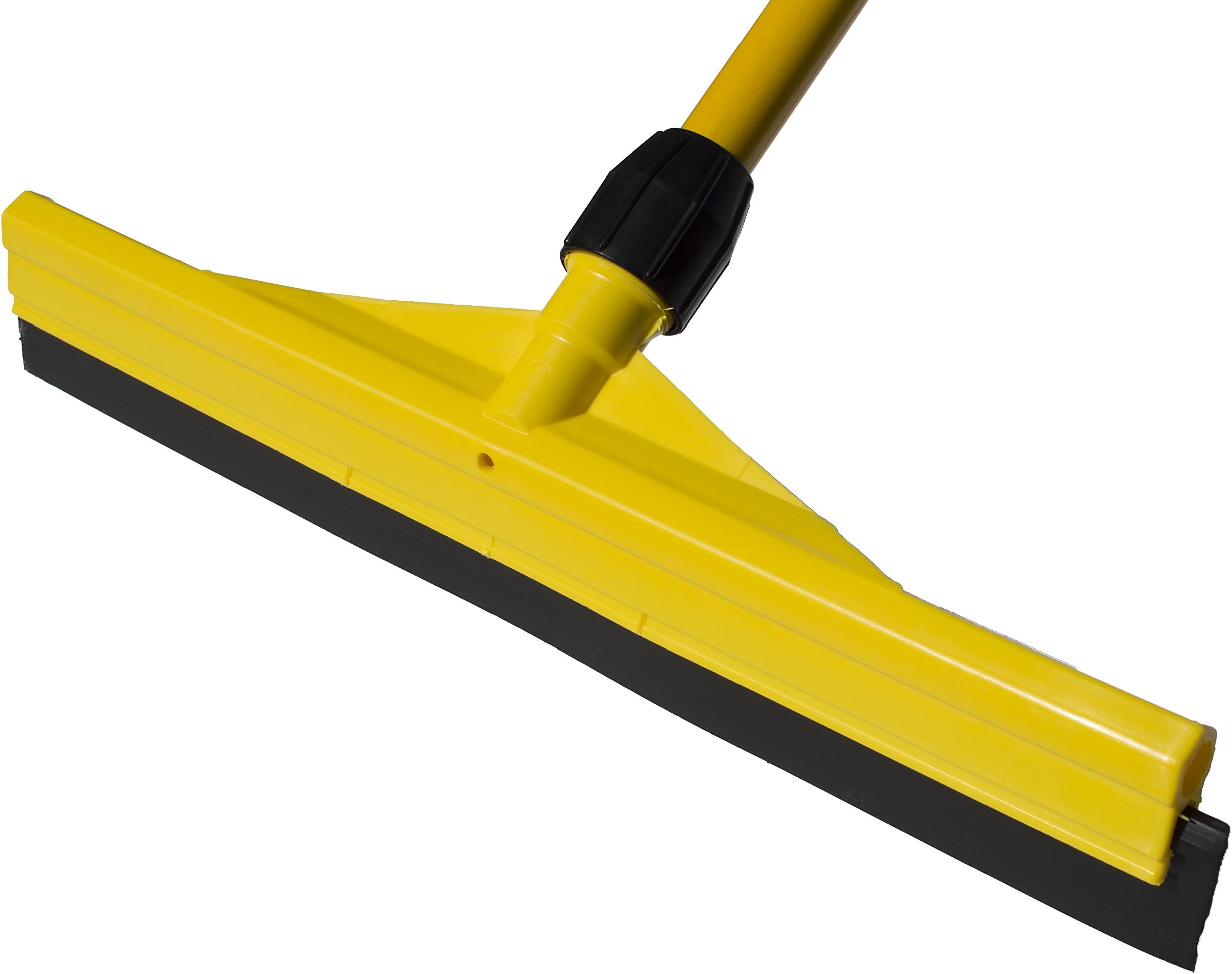 Commercial Grade All Purpose Scratch Resistant Rubber Blade Floor Squeegee with Handle - Sweep Wipe and Dry Various Surfaces (18 Inch)