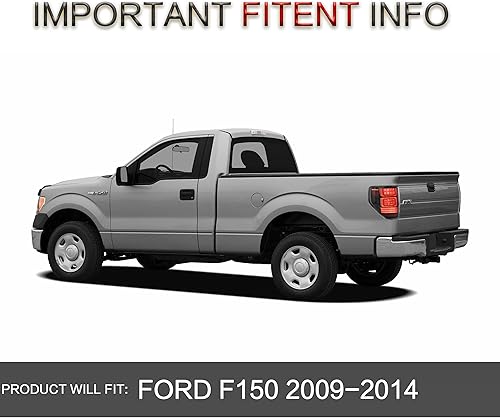 Miniatura 5 de VLAND Conjunto de luces traseras para Ford F-150 2009-2014, montaje de lámpara trasera con señal de giro, luces de reversa, enchufar y usar,