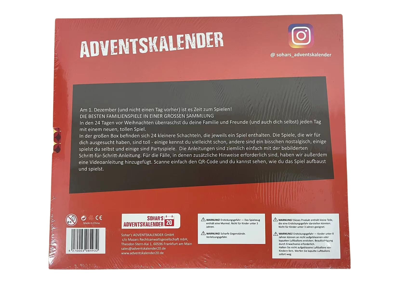 Adventskalender 2026 Spiele für die ganze Familie Die 24 besten Familienspiele in nur einer Box! Mit bebilderter Schritt-für-Schritt-Anleitung Ab 6 Jahren – Deutsche Ausgabe