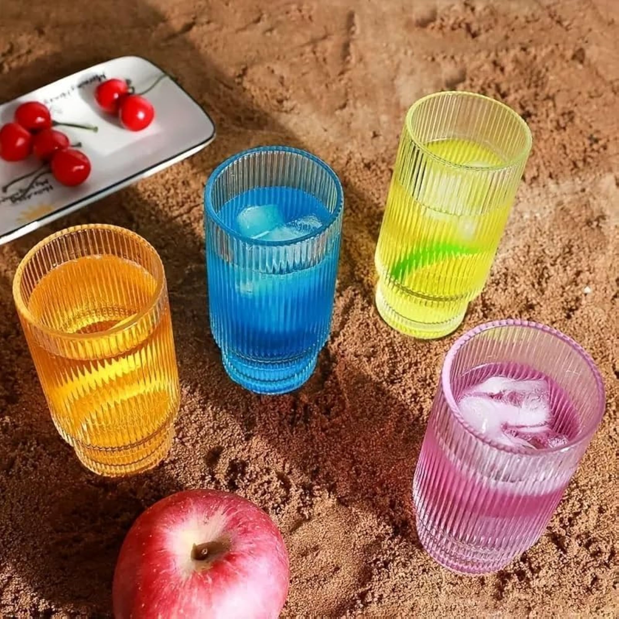 Stackable Glass Sipper with Wooden Lid, 300 ML Capacity