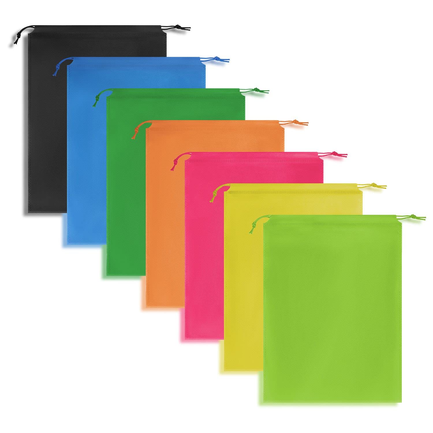 7 pezzi borsa per scarpe da viaggio borsa per scarpe antipolvere di medie dimensioni in corda borsa per scarpe antipolvere in tessuto non tessuto (colore)