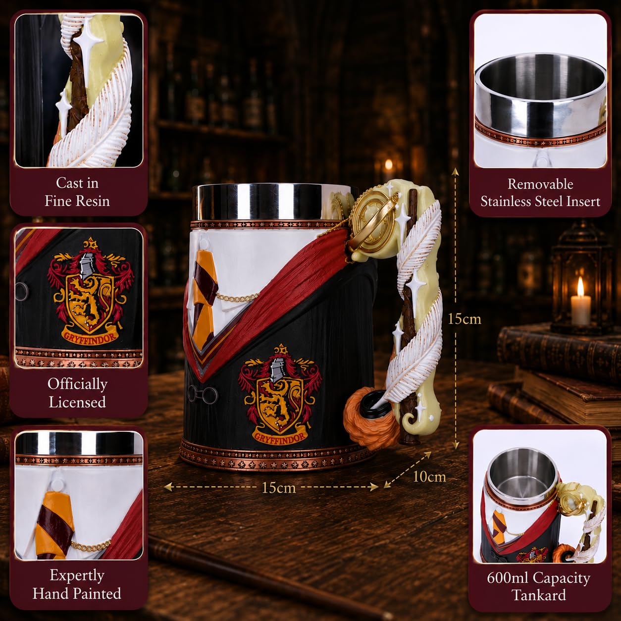 Demerara Rum Pot Still セット　ポートエレン　ブナハーブン Amazon.com: Nemesis Now Harry Potter Collectible Tankard, Hand