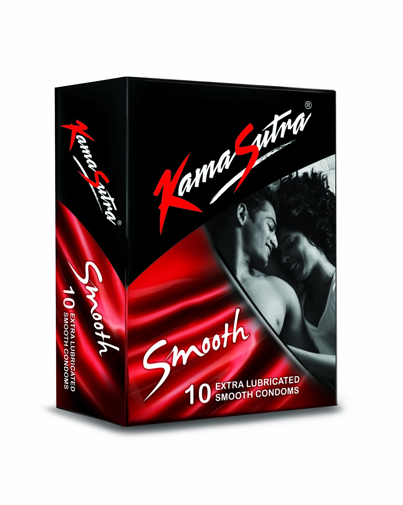 KamaSutra10pc Pack Condoms - Smooth Condoms - Extra Lubricated - Naked & Discreet Pack