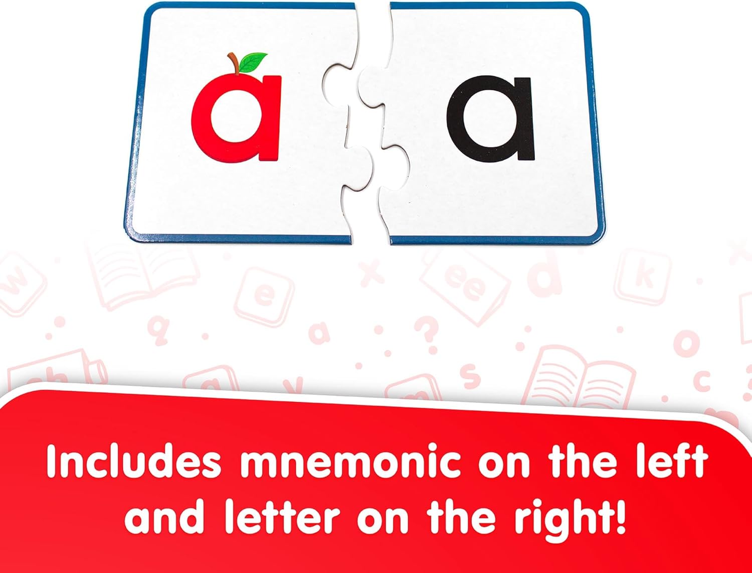 Junior Learning: Alphabet Mnemonics Puzzles - Self-Correcting, 26 Vibrant Letters & Images for Easy Letter Formation, Children's Reading Development