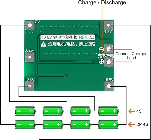 Miniatura 4 de 6 unids mejorado 4S 40A 16.8V 18650 batería de litio placa de protección PCB BMS cargador protección circuito equilibrio módulo de carga