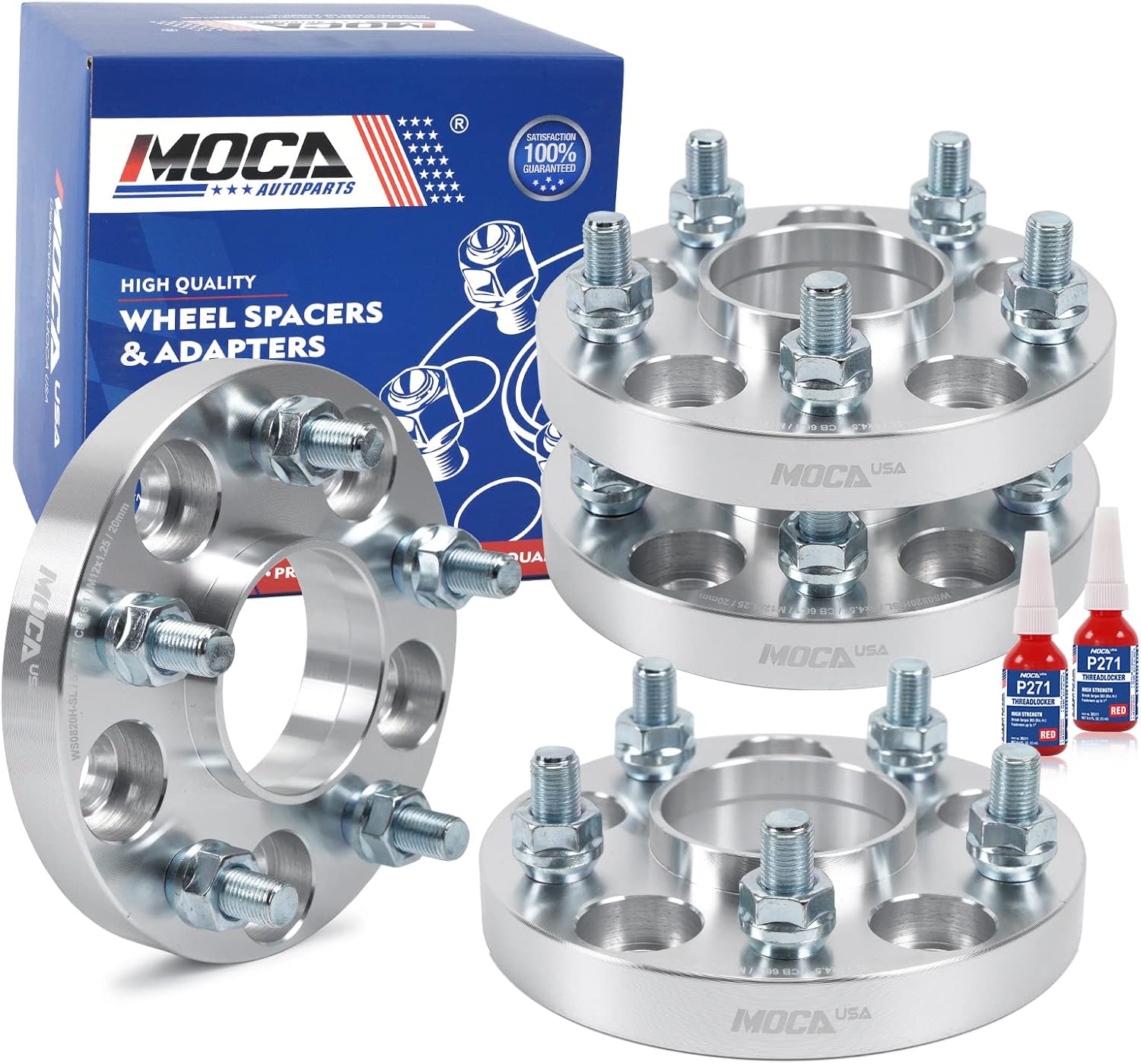 MOCA 4PCS 20mm Wheel Spacers 5x114.3mm Bolt Pattern 66.1mm Hub fit 1991-2022 for Infiniti G20/QX50/Q60/QX70/FX45/G37/Q70, 1989-2022 for Nissan Maxima/Altima/LEAF/NV200/370Z/Juke/Sentra/PathfinderL