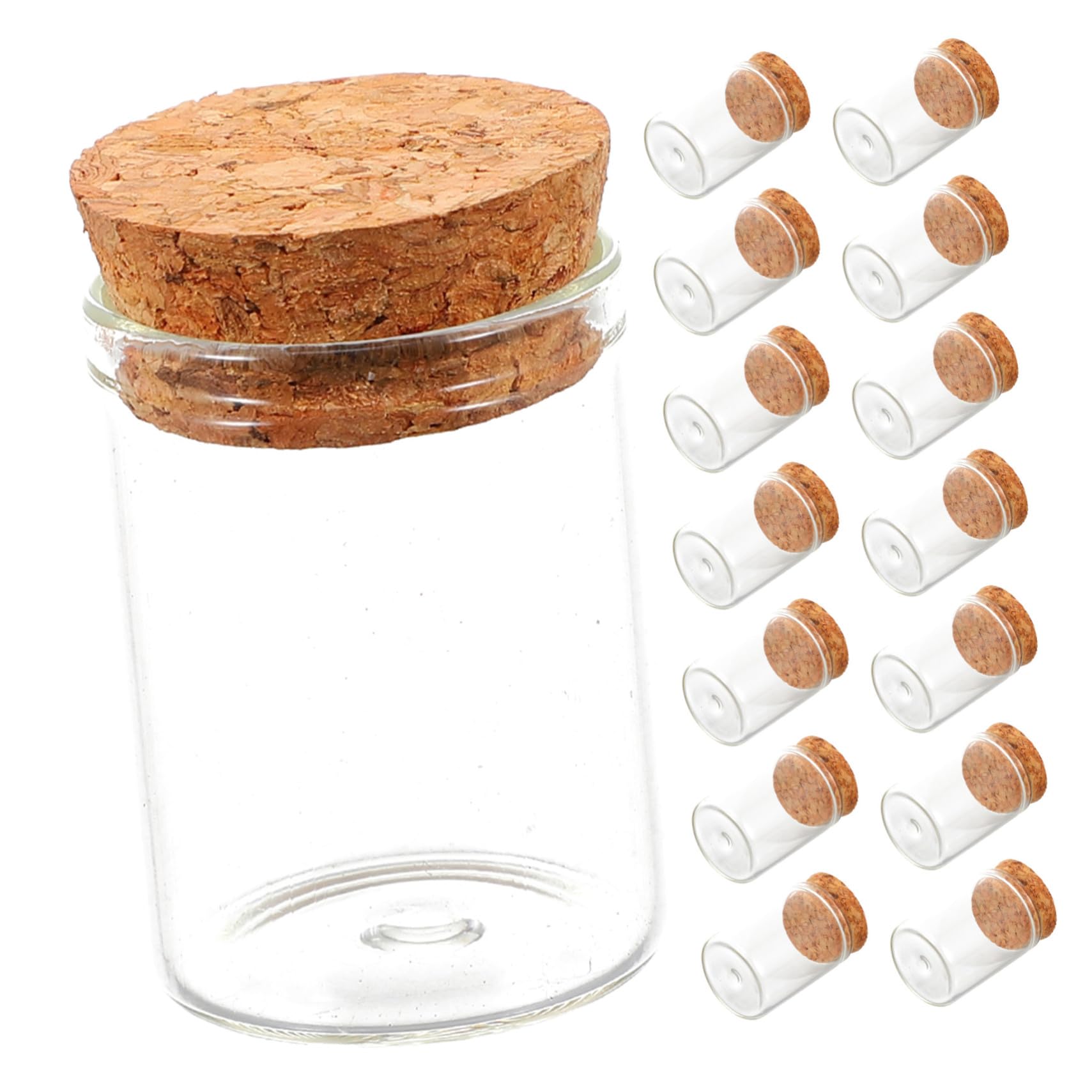 Petites bouteilles en verre avec bouchon en liège MAGICLULU pour décorations DIY