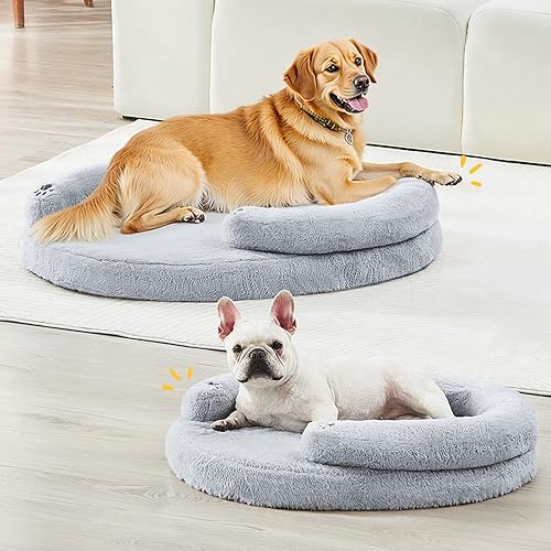 Miniatura 9 de BurgeonNest Cama ortopédica para perros pequeños, impermeable, suave, para mascotas, gatos, cachorros, con almohada, funda extraíble lavable, parte