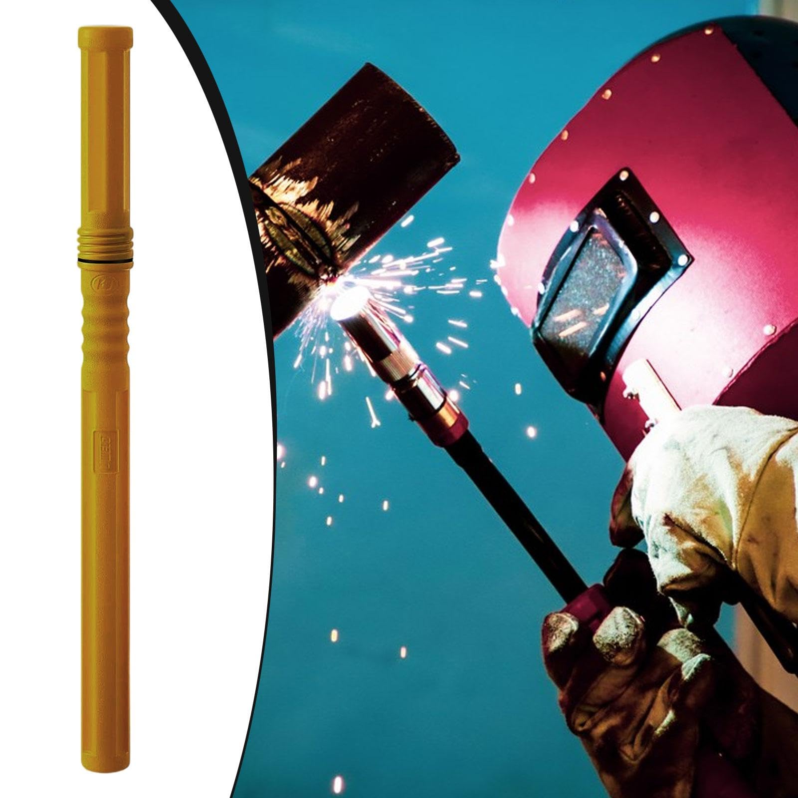 Qianly Estuche Protector para Electrodos de Soldar TIG Impermeable Y Aislante con Compartimentos en Material PETG Ideal para Transporte Y Almacenamiento, Amarillo