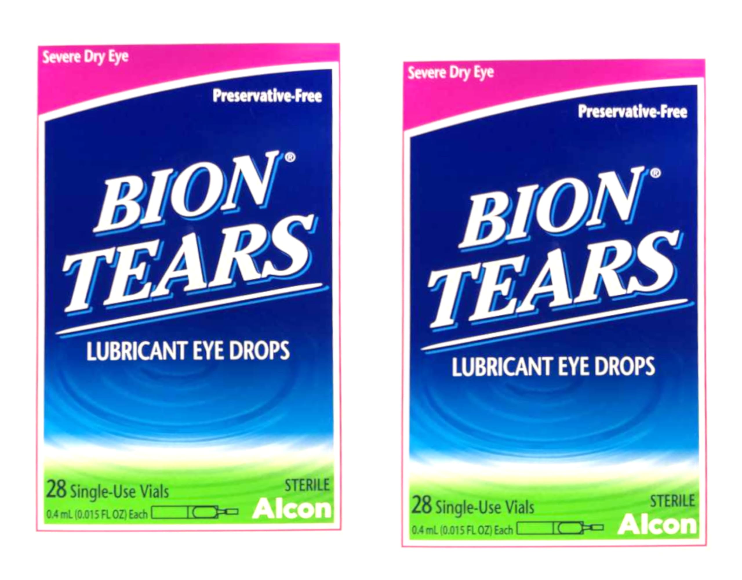Bion Tears Lubricant Eye Drops-0.015 oz, 28 ct Single Use Vials, 2 pk