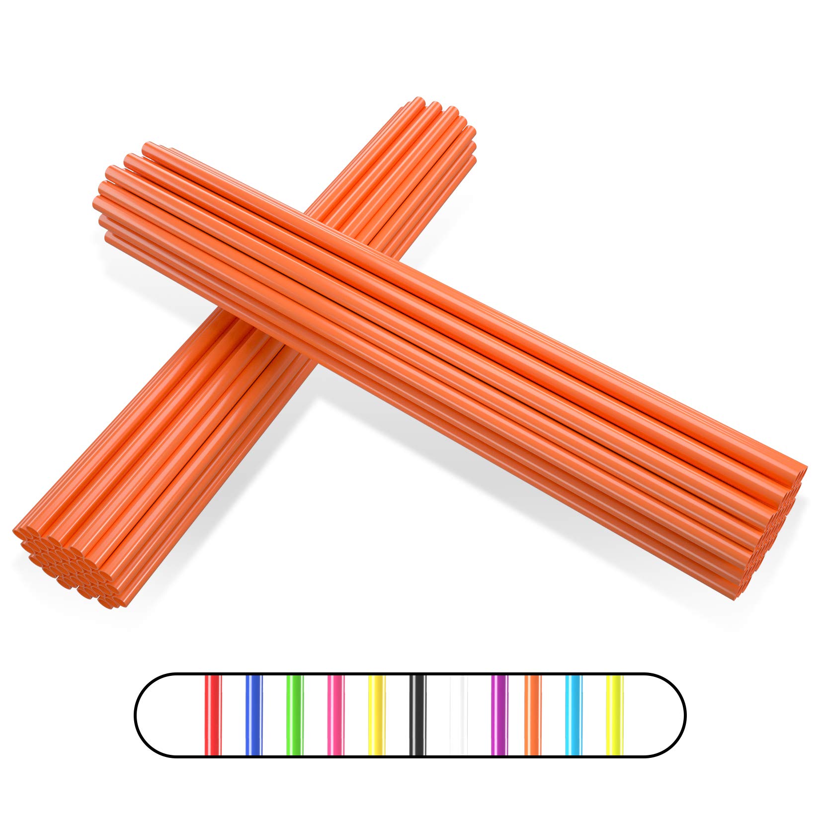 PSLER 72 PCS Orange Spoke Skins Spoke Trim Wrap Cover Decoration Protector Pipe Motocross Pit Dirt Bike Aaccessories