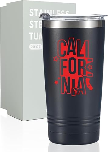 Onebttl Regalo de viaje con temática de Estados Unidos, recuerdos, vaso de acero inoxidable de 20 onzas con tapa y popote, perfecto para Navidad,