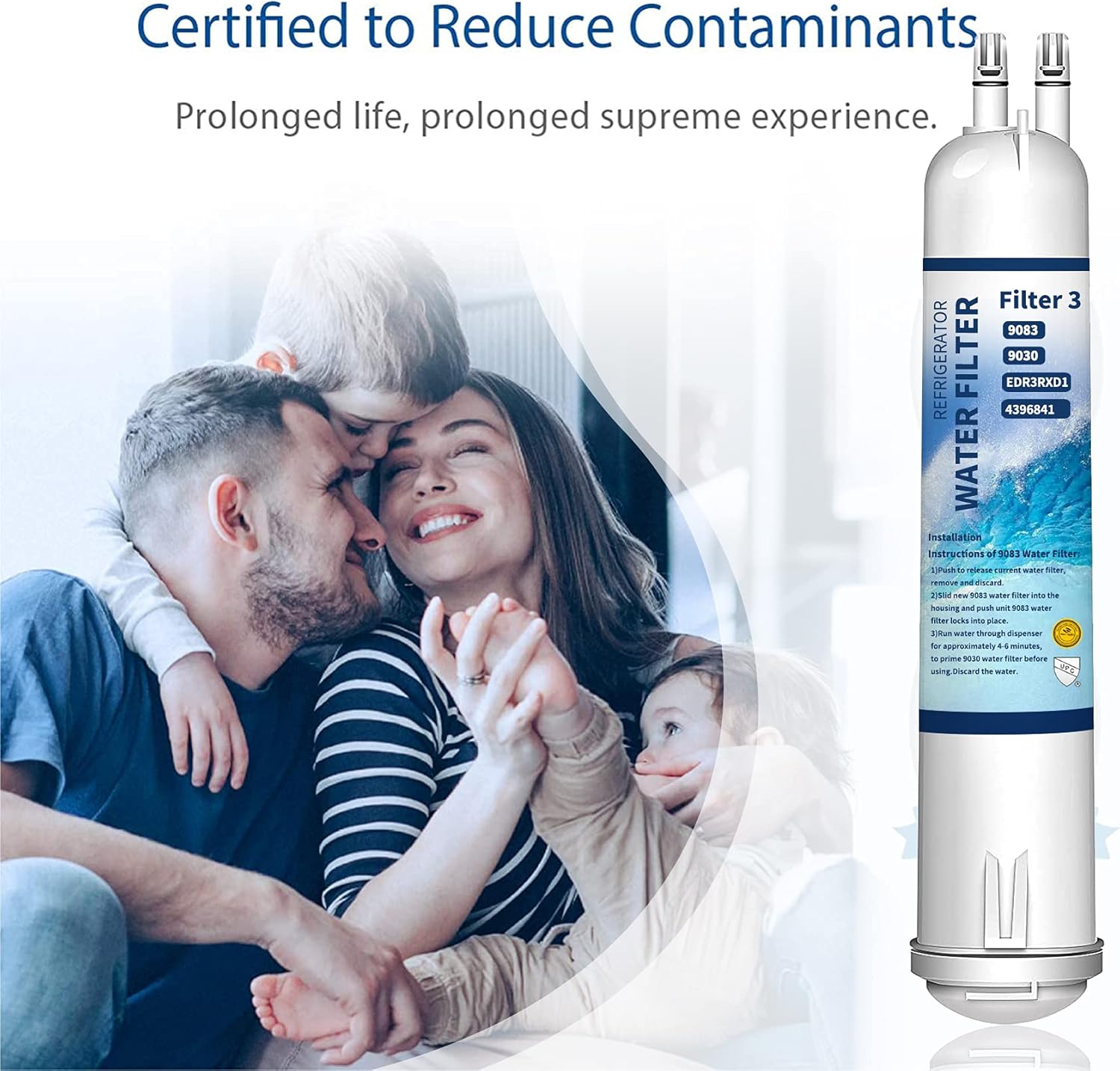 9083 white-blue refrigerator filter compatible with Kenmore 9083,P2RFWG2 P2WG2 P2WG2L 46-9030,precise production control,for you and your family/pack of 1 : Appliances