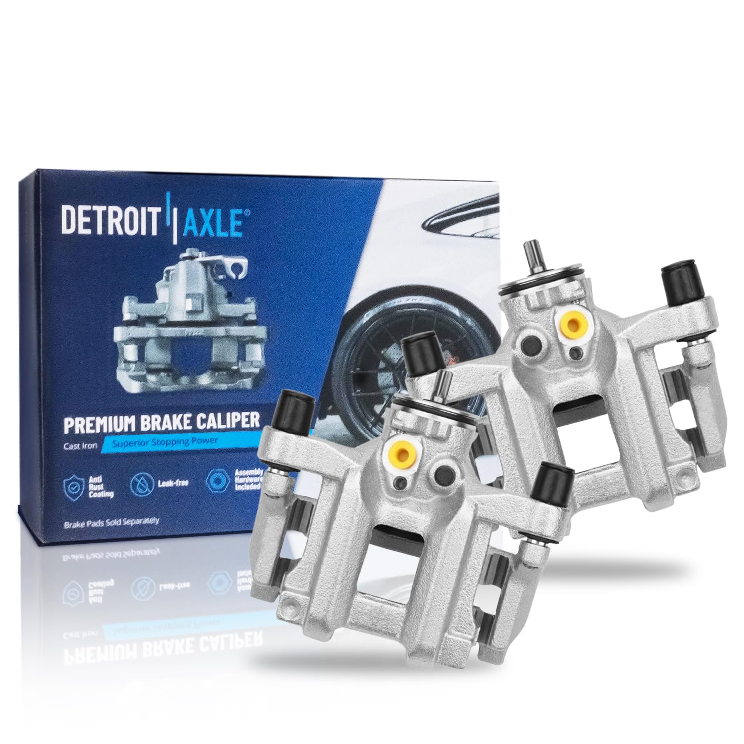 Detroit Axle - 2pc Rear Brake Calipers for 2016-2021 Honda Civic