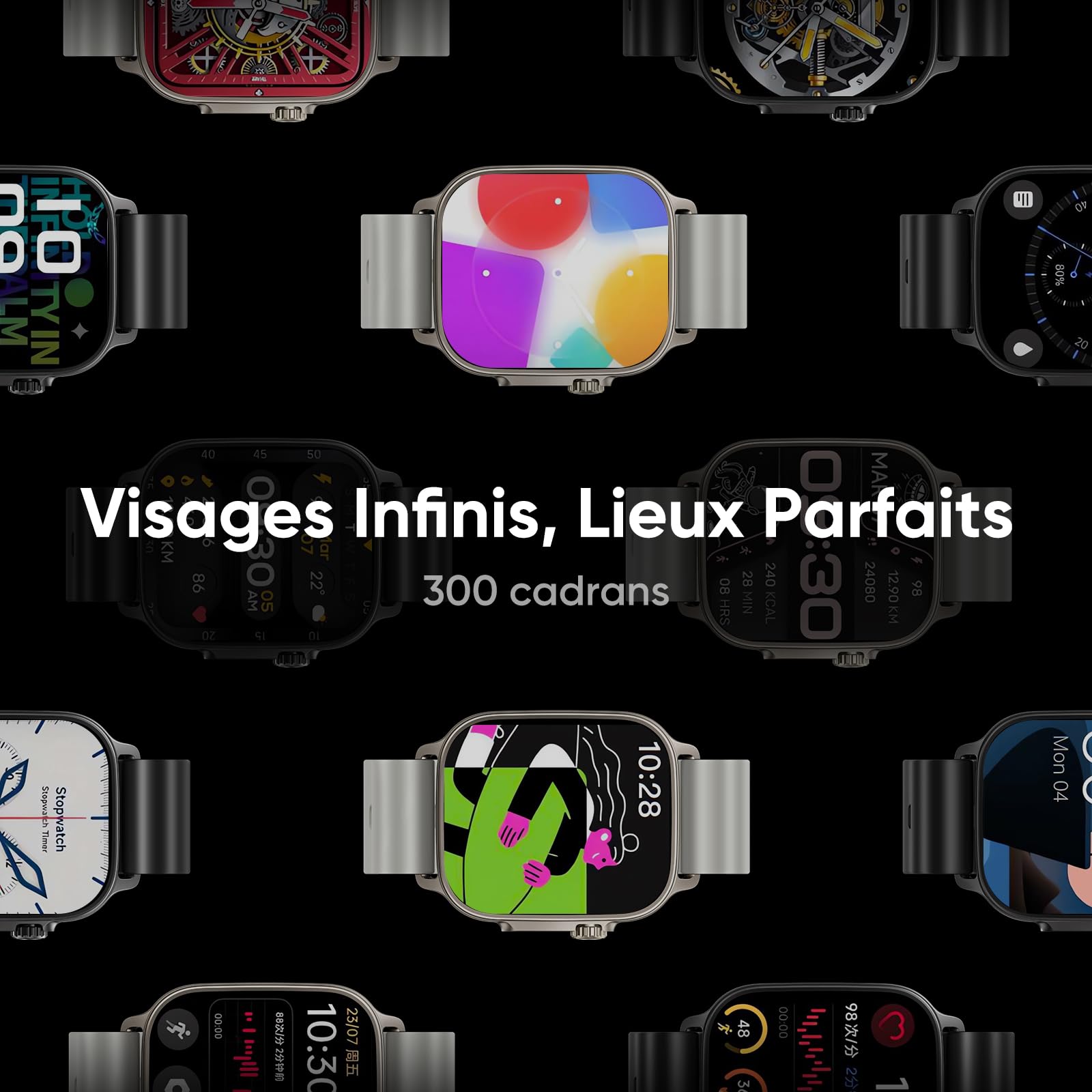 realme Montre connectée Watch 5, IP68,108 Modes Sportifs, Surveillance de la Saturation en oxygène du Sang et du Sommeil,GPS Autonome, autonomie de 16 Jours, Grise