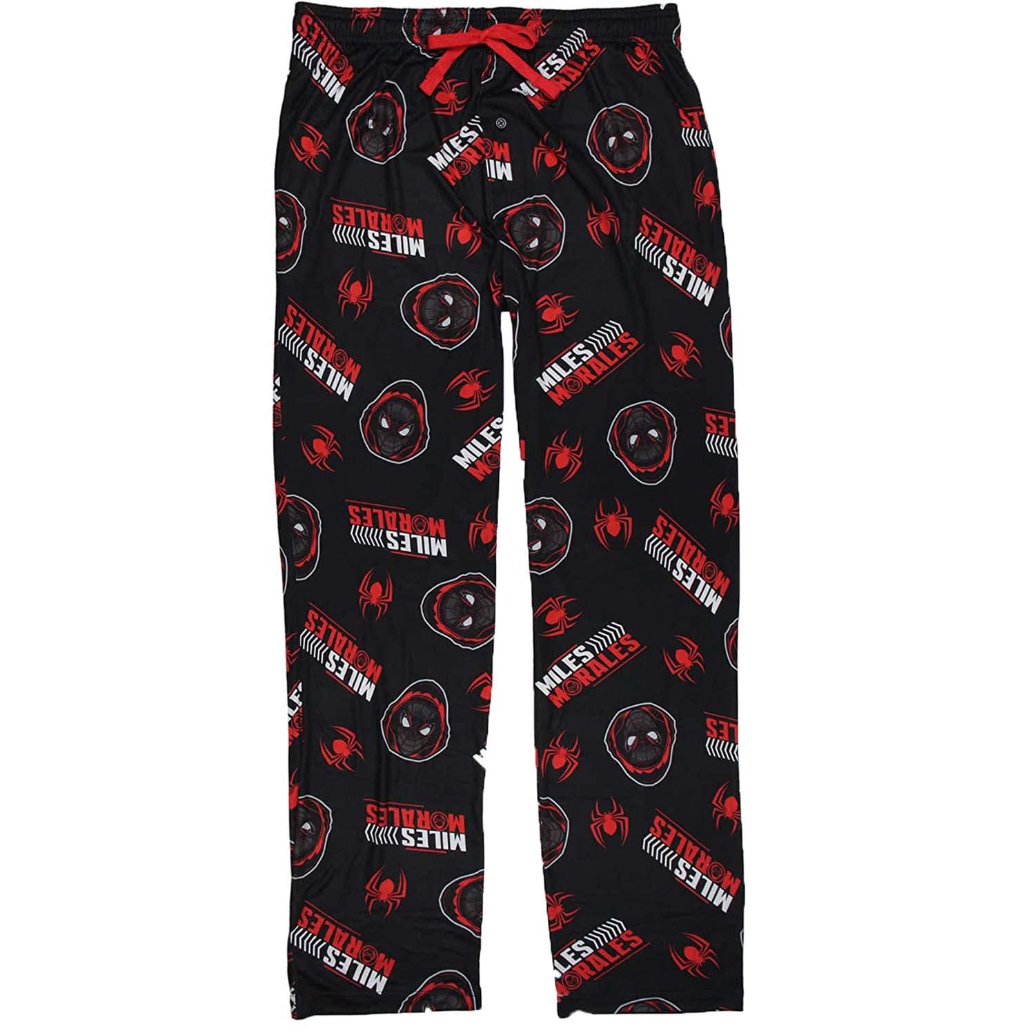 Marvel Spiderman Miles Morales Pajamas Men's Allover Pattern Adult Sleep Bottoms Pajama Pants