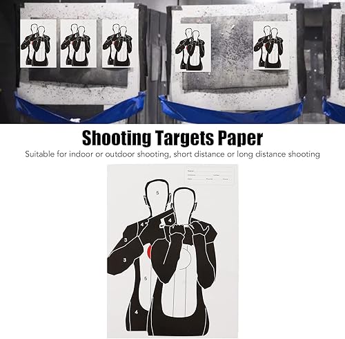 Miniatura 8 de 10 objetivos de disparo de 17.7 x 12.6 in, portátiles de tiro con rehén, objetivos de papel de tiro con arco, accesorios de tiro con arco de caza