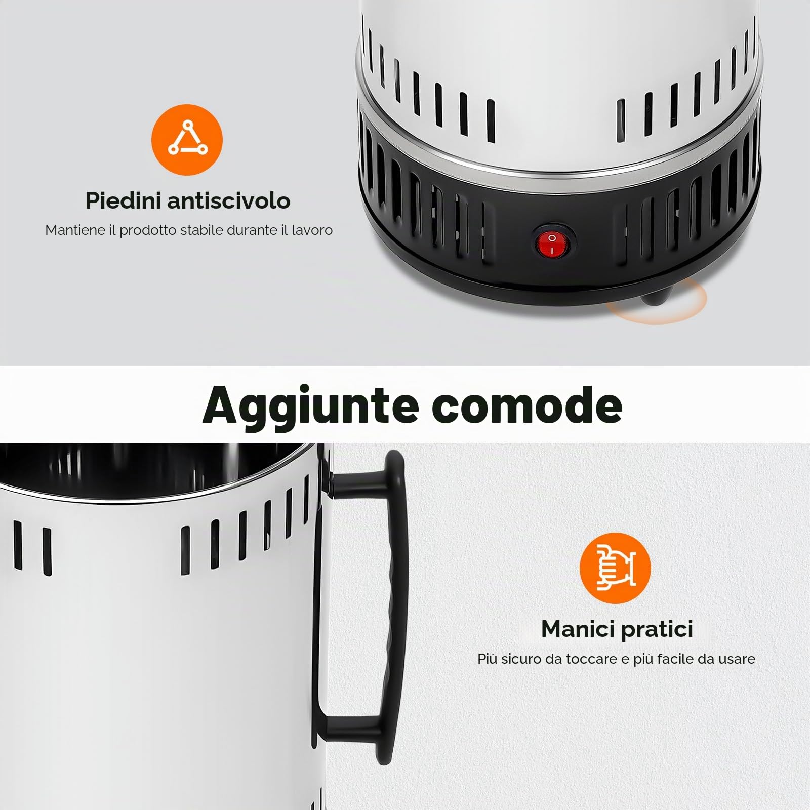 Barbecue per kebab elettrico verticale da 1000 W con 6 spiedini da girarrosto in acciaio inox senza fumo Barbecue per pollo allo spiedo 500 °C Barbecue da tavolo Barbecue verticale per la casa e il