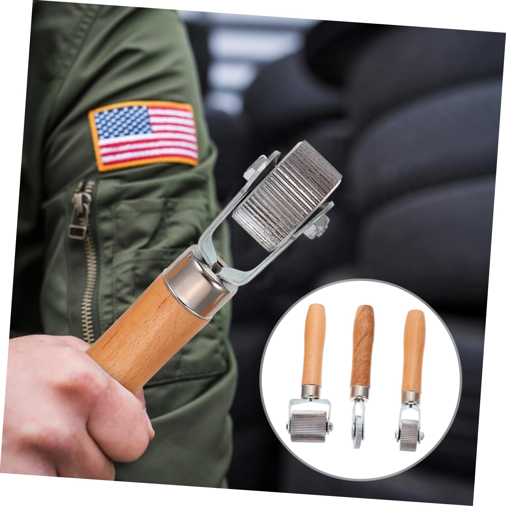 Cabilock Rodillos de Presión para Reparación de Neumáticos de Coche, Herramienta Ligera Alta Dureza Material Sintético, Pack de 3 Piezas para Uso en Reparación de Ruedas