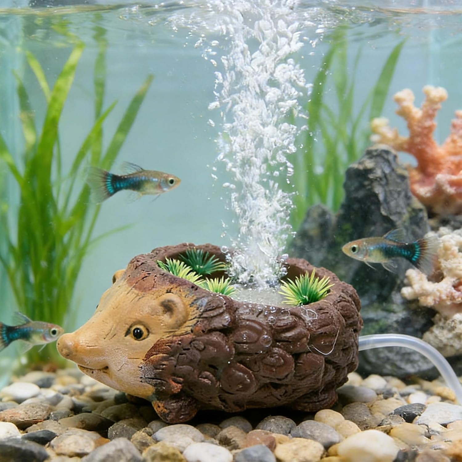 Aquarium Bubble Stone, Hedgehog Fish Tank Bubbler Decorations