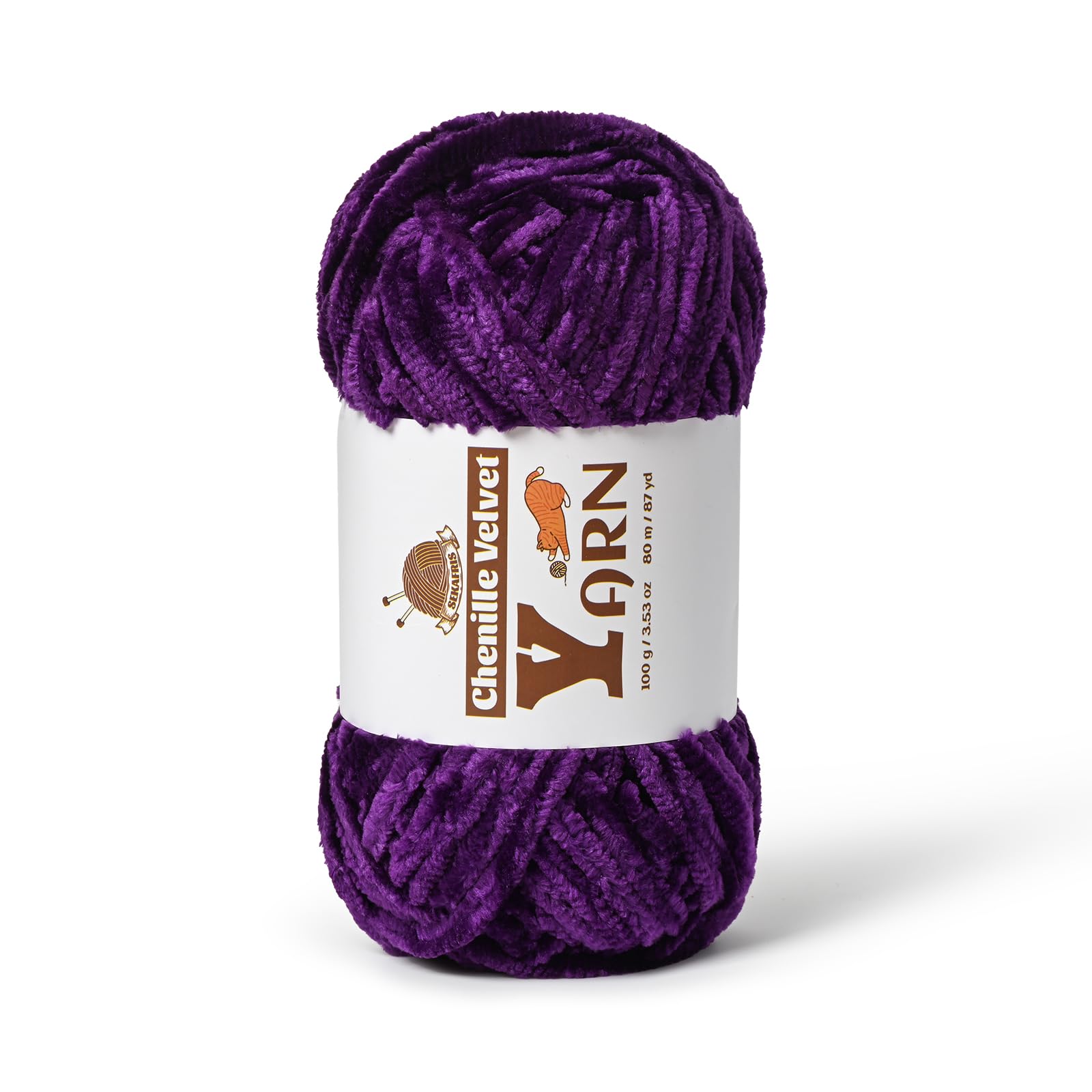Chenille Crochet Violets Yarn 1 Pack