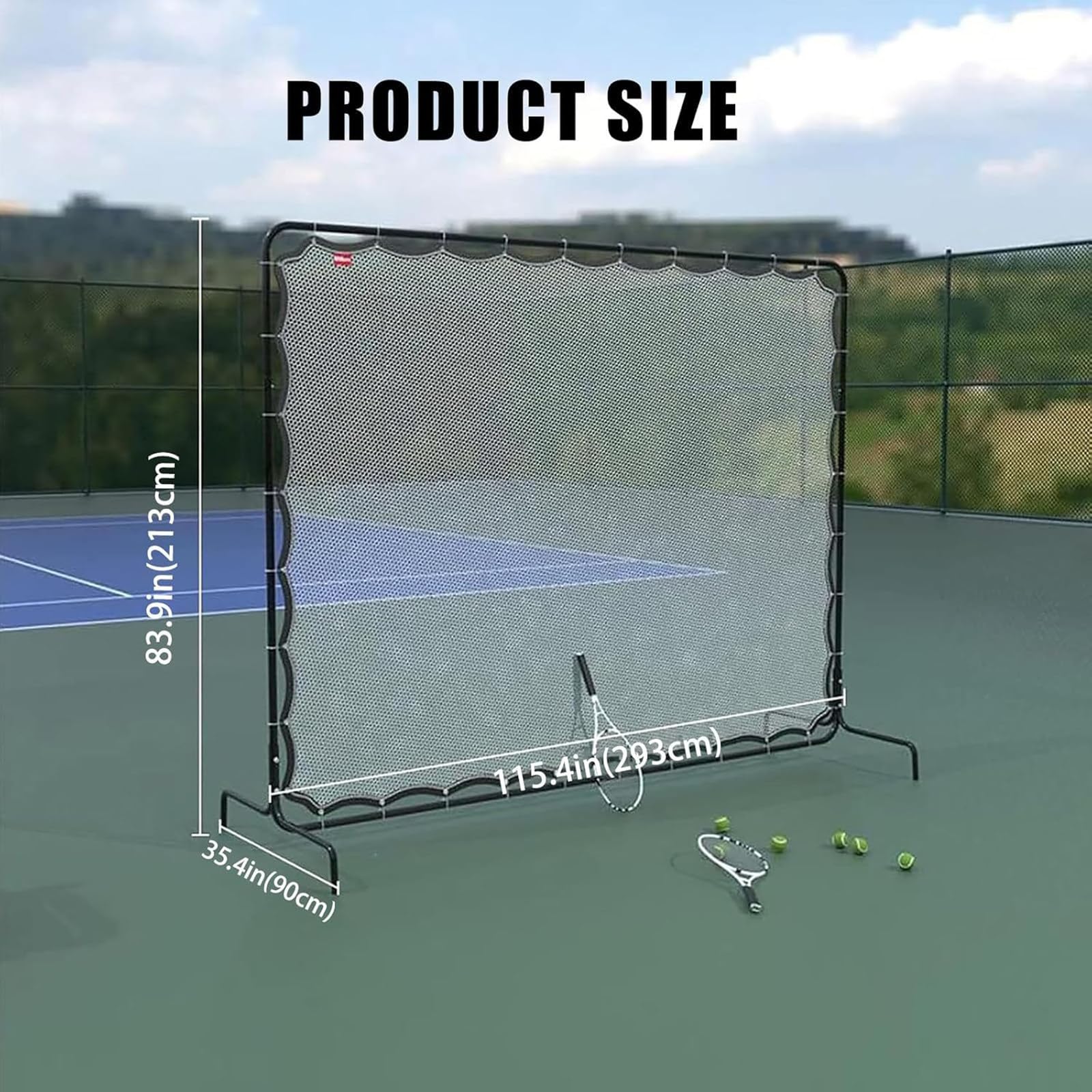 Muro portatile da tennis per esercitarsi, resistente tabellone per allenamento al chiuso e all'aperto, migliora il tuo gioco ovunque