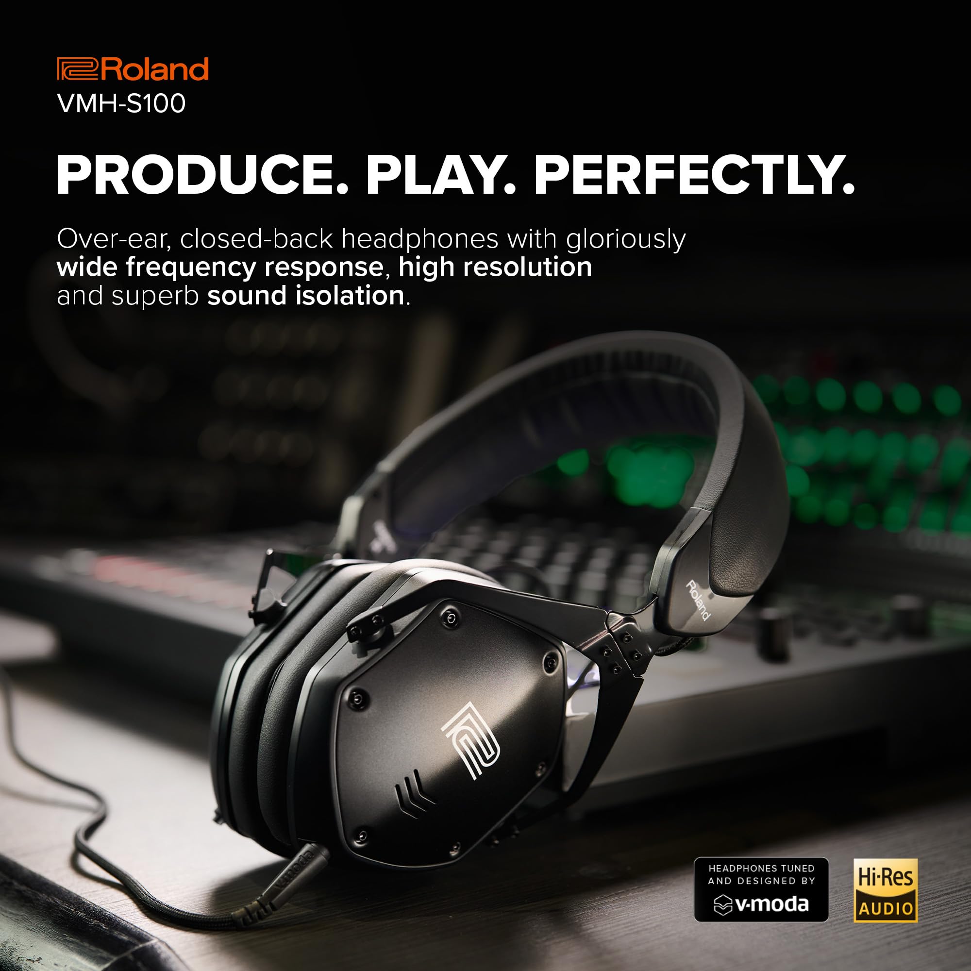 Amazon.co.jp: Roland VMH-S100 オーバーイヤークローズドバック音楽