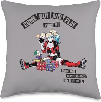Harley Quinn Come Out and Play Throw Pillow