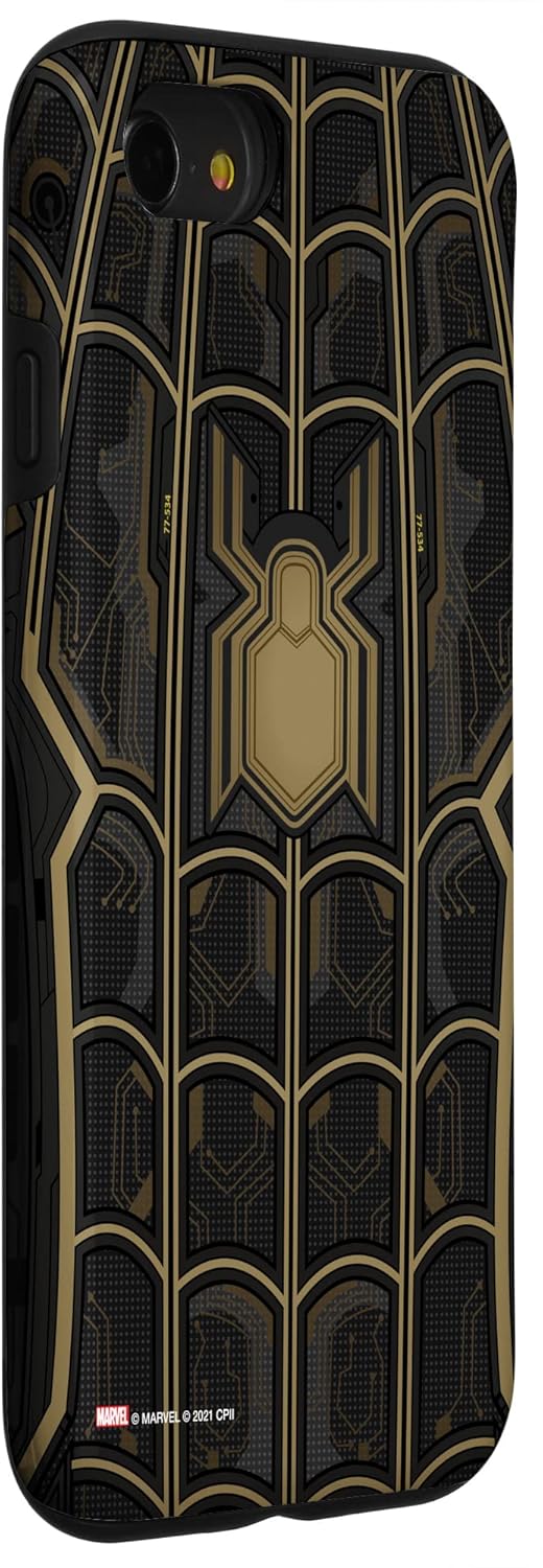 Marvel Spider-Man No Way Home Black and Gold Suit Case for iPhone SE (2020) / 7 / 8