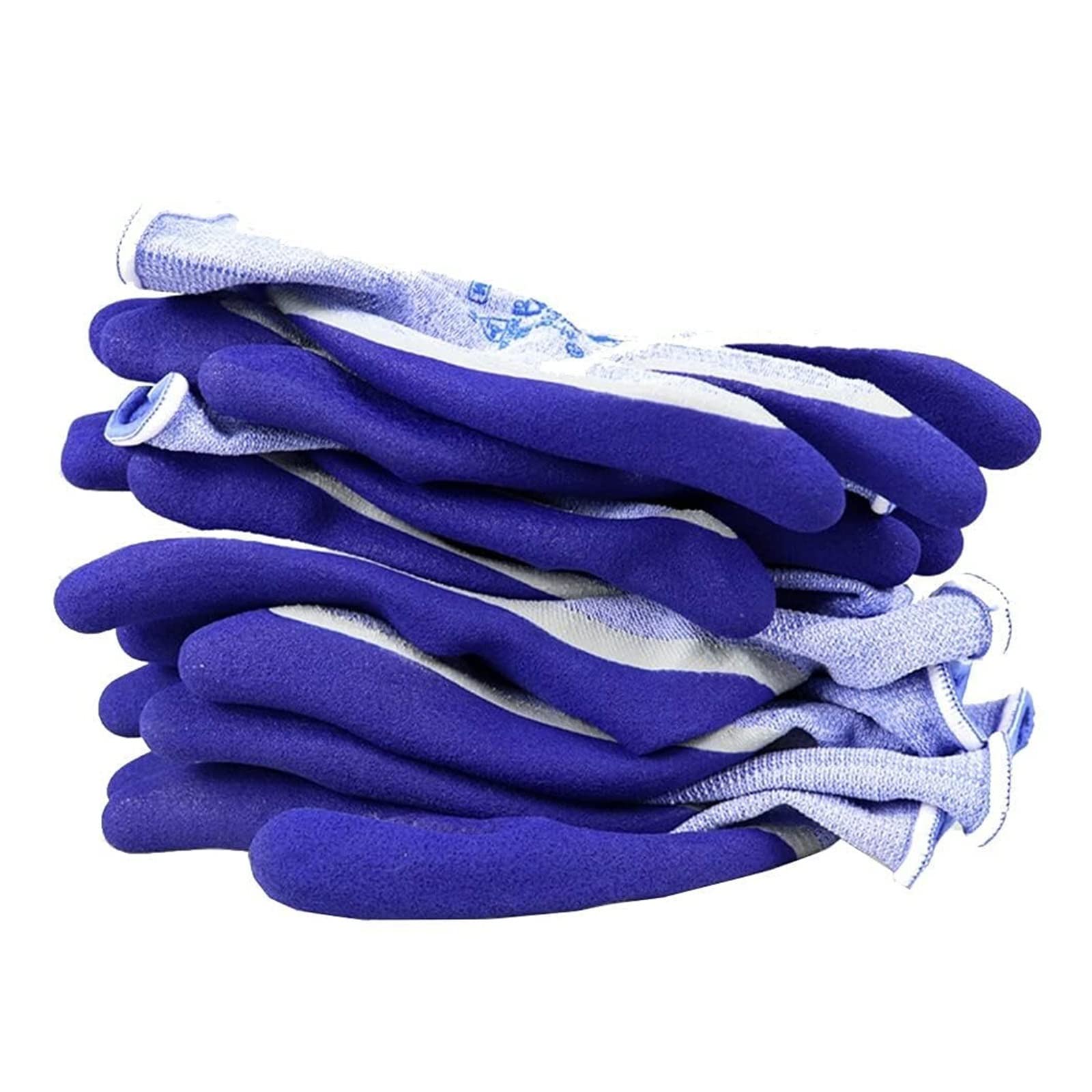 Guanti da lavoro, guanti giardino, giardinaggio anti-spine, in nylon, palmo anti-taglio, 12 paia di, rivestimento in lattice, antiscivolo, comodi e traspiranti, resistenti all'usura