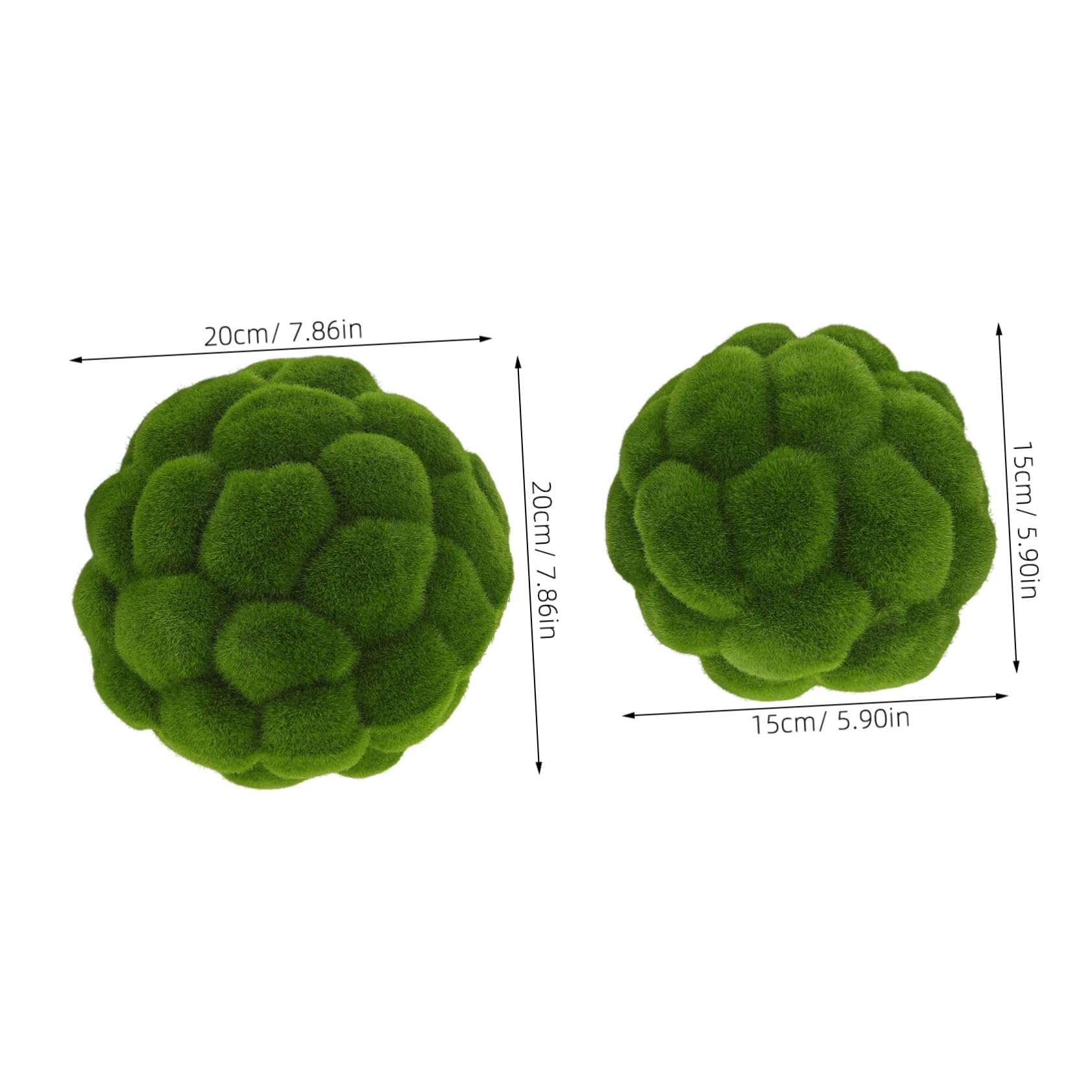 Ciieeo 2Pcs Faux Balls Decorative Topiary Orbs for Wedding Garden and Realistic Centerpieces for Floral Arrangements and Landscaping