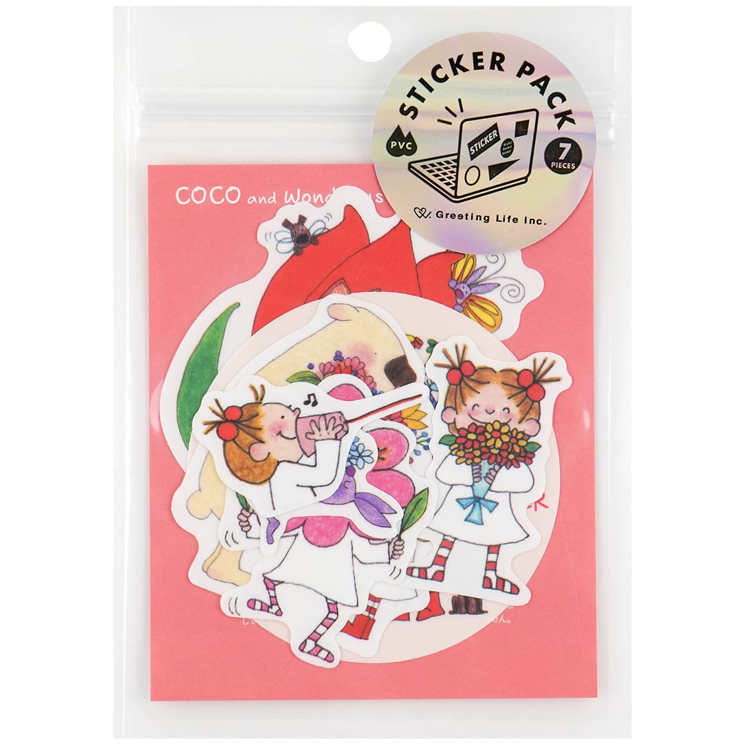 Amazon.co.jp: ココちゃん グリーティングライフ ステッカー パック 