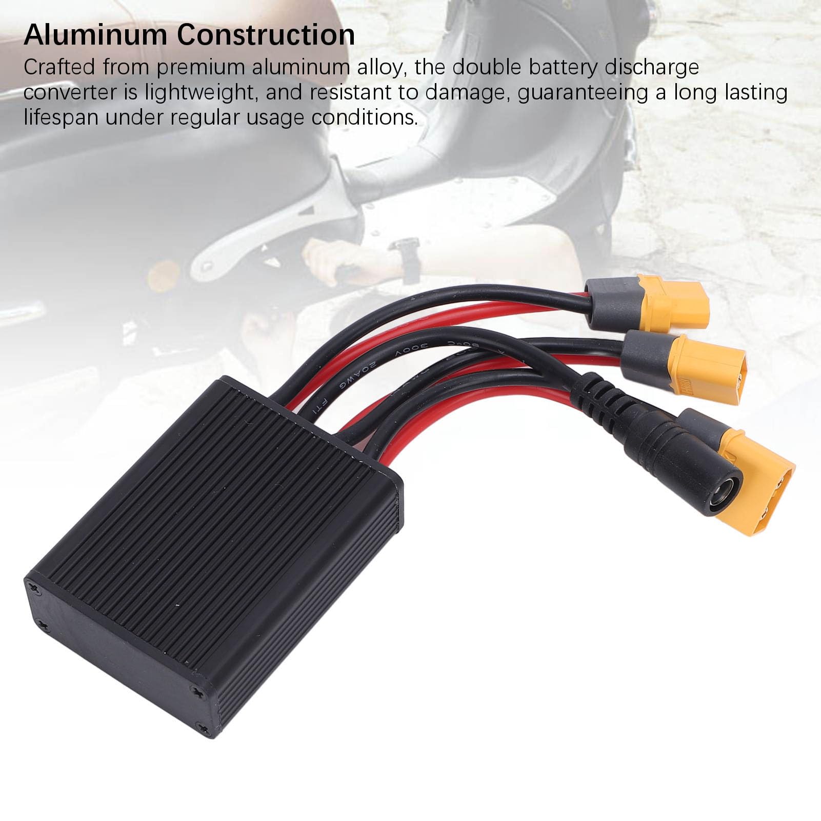 Tbest Dual -Batterie -Anschlussadapter, Electric Double Battery -Entladungswandler 20V Bis 72 V 30A Dual Battery Pack Switch Balancer mit Ladestand Zur Modifikation