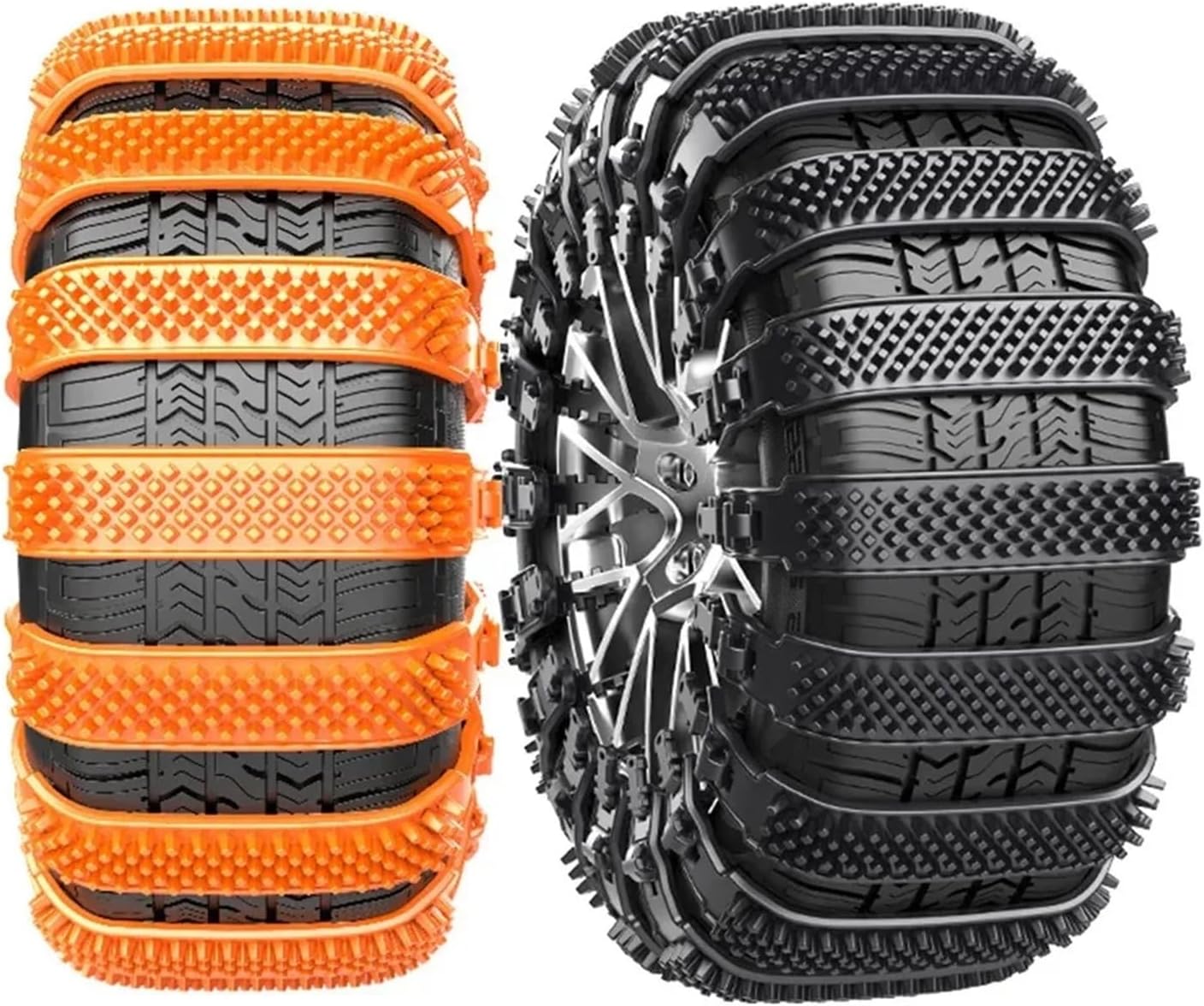 20pcs/set Car Tyres Slip Snow Chain Easily Mount Winter Security Chain Portable SUV Trucks ATV Lightweight(20pcs black)