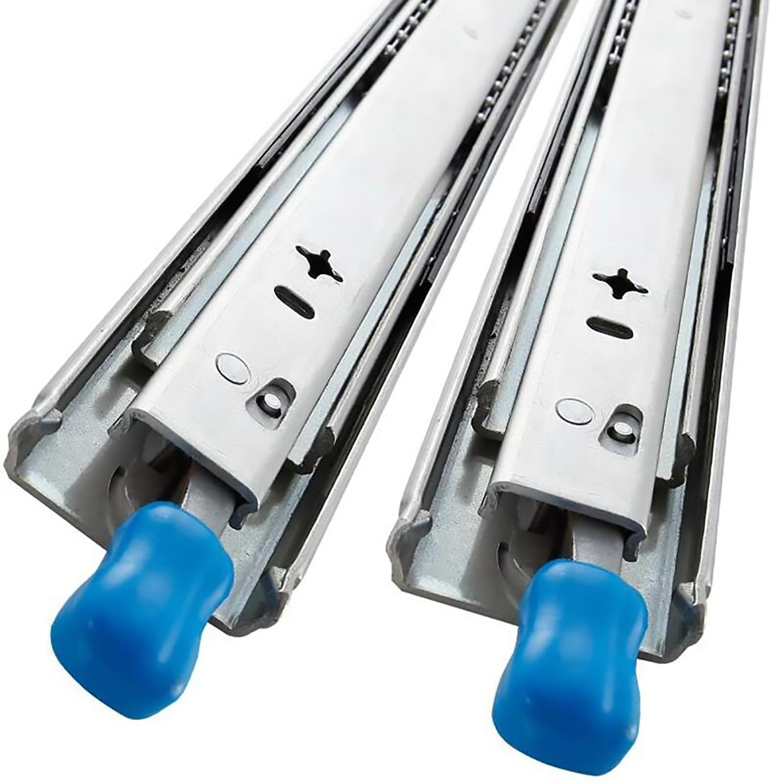 1 Paio Binari di Scorrimento Larghi E Pesanti, con Serratura Guide per cassetti resistenti 3 Pieghe Guide per cassetti ad Estrazione Per armadi, cassetti, armadi(Size:35cm/14in)